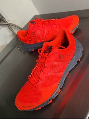 New balance trainer shoes neon orange